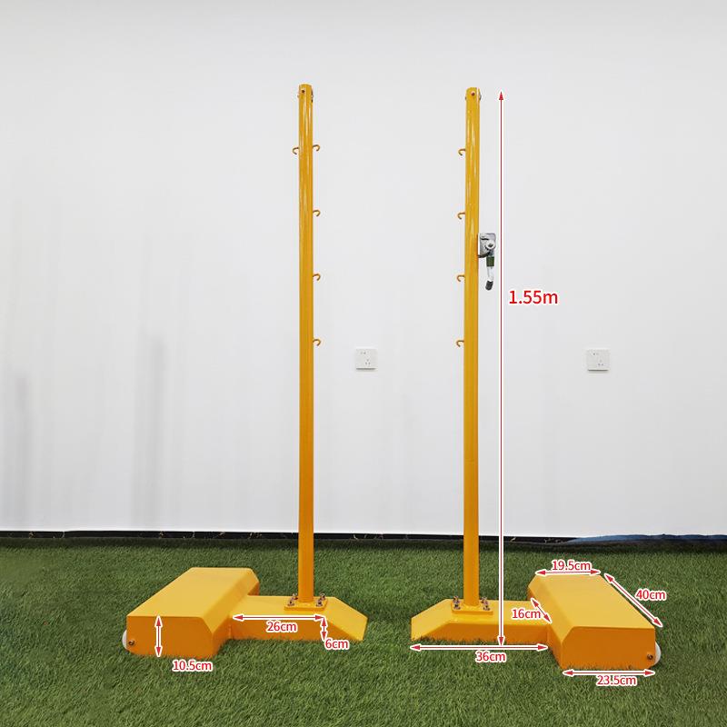 外实心铁毛球柱室内比铸赛训练移动式羽毛球网移动式铸架标准羽羽