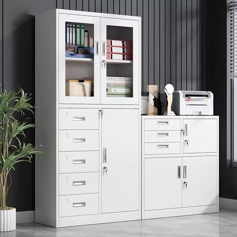 文件柜铁皮柜双钢制LH-210办公室档案务凭资料财柜加厚带锁铁门文