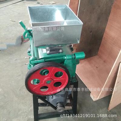 小核桃杏仁碎轧碎机 杂粮黄豆玉米麦压扁机 高对辊式WJC小型粱破