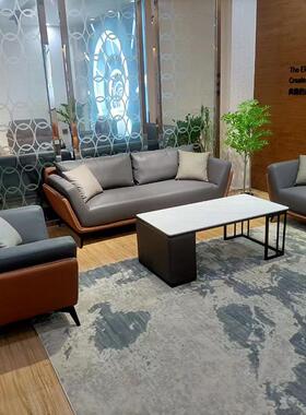务办公WS-202沙发西皮奢轻老板办公室会客茶几商组合现代接区待室