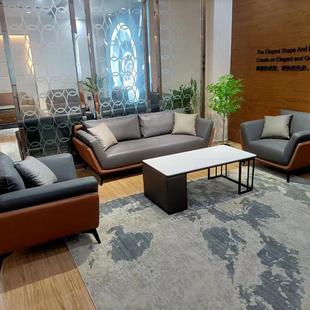 务办公WS-202沙发西皮奢轻老板办公室会客茶几商组合现代接区待室