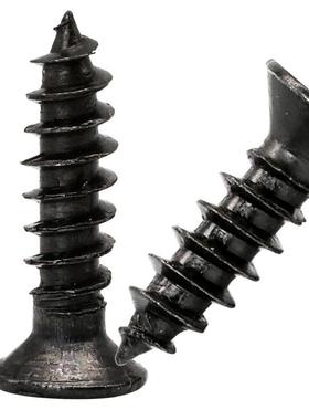 F2A黑色十字小沉头自攻螺发黑小平头自攻螺丝碳钢211螺丝丝钉MM/M