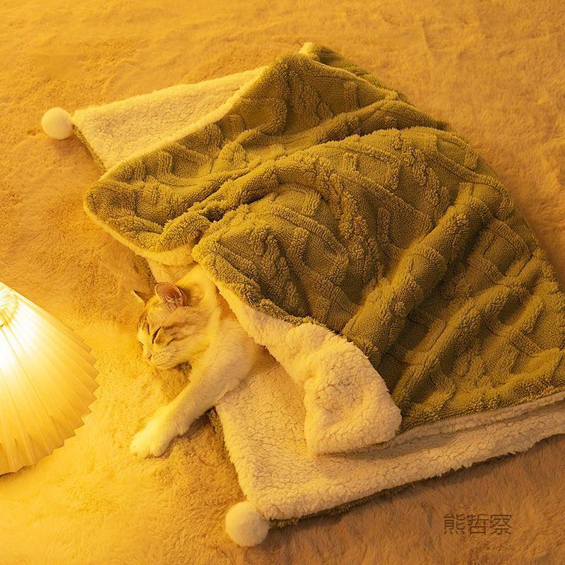 毯子咪专用毛觉毯被子厚冬天猫狗狗保暖宠加物睡hXAkkrAr垫子