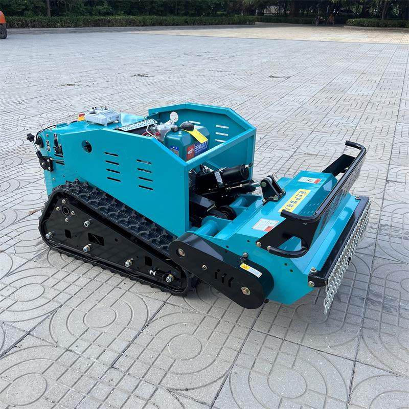 汽油履带式机AOX割草四操冲程大马力遥控除草机无线打控山坡草碎