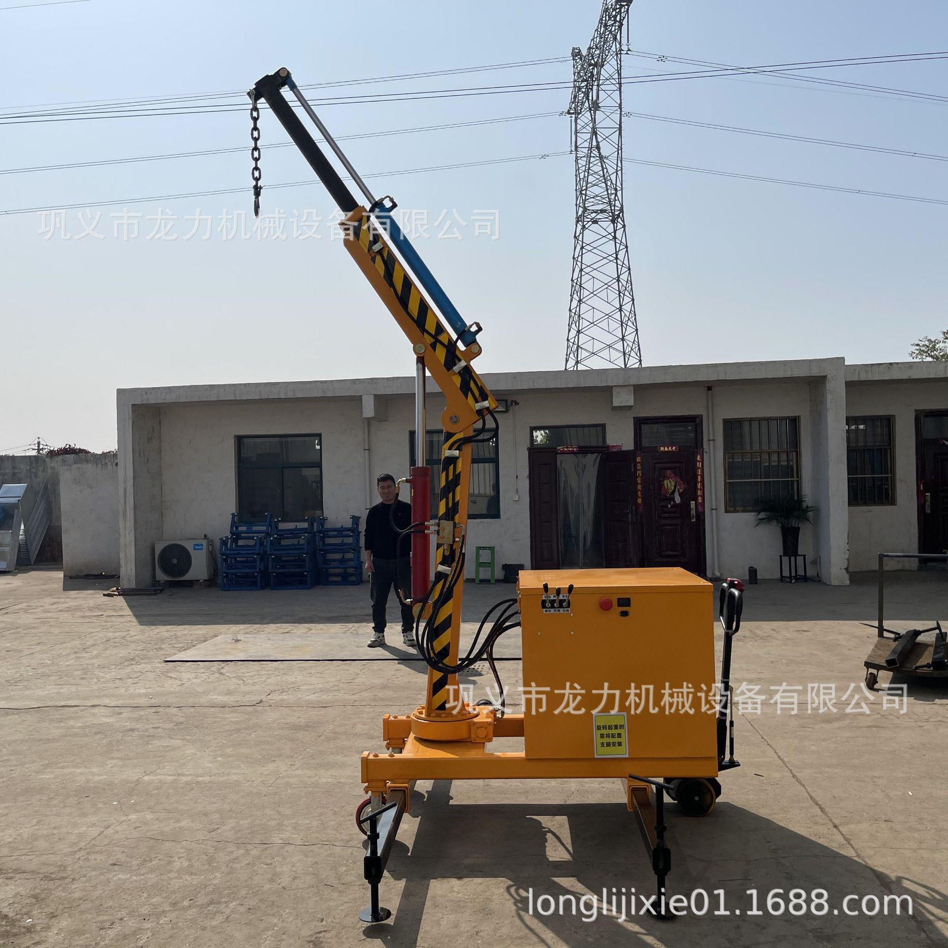 动全电动液压吊机可移动电动机 小吊301 电吊吊车 车载吊机 2T