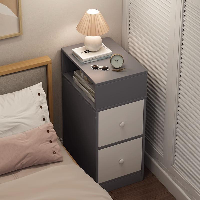 床边柜简约现代头T028家用卧室小型床柜超墙窄收纳储物柜边夹缝置