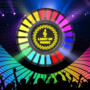 饰除异味创意气氛灯 车载出风口拾音灯固体香薰音乐节奏灯车上装