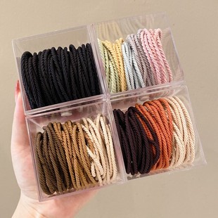 黑色皮筋不伤发扎头发耐用发圈头绳橡皮筋发饰义乌批发小商品百货