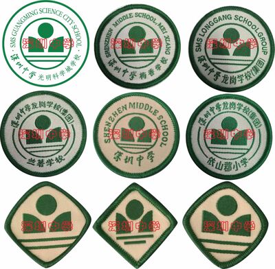 深圳中学实验高中园校徽定制梅香龙岗兰著依山郡光明科学城中小学