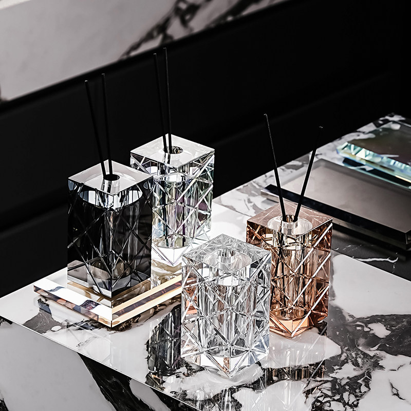 高档酒店浴室香薰空瓶洗漱台面散香器无火香氛精油挥发器高级摆件