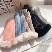 手套冬季 女加绒加厚保暖学生麂皮绒女士骑行防寒开车防冻触屏冬季