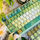 嗨元创泼茶香moa圆润球帽原厂侧刻五面机械键盘PBT热升华工艺键帽