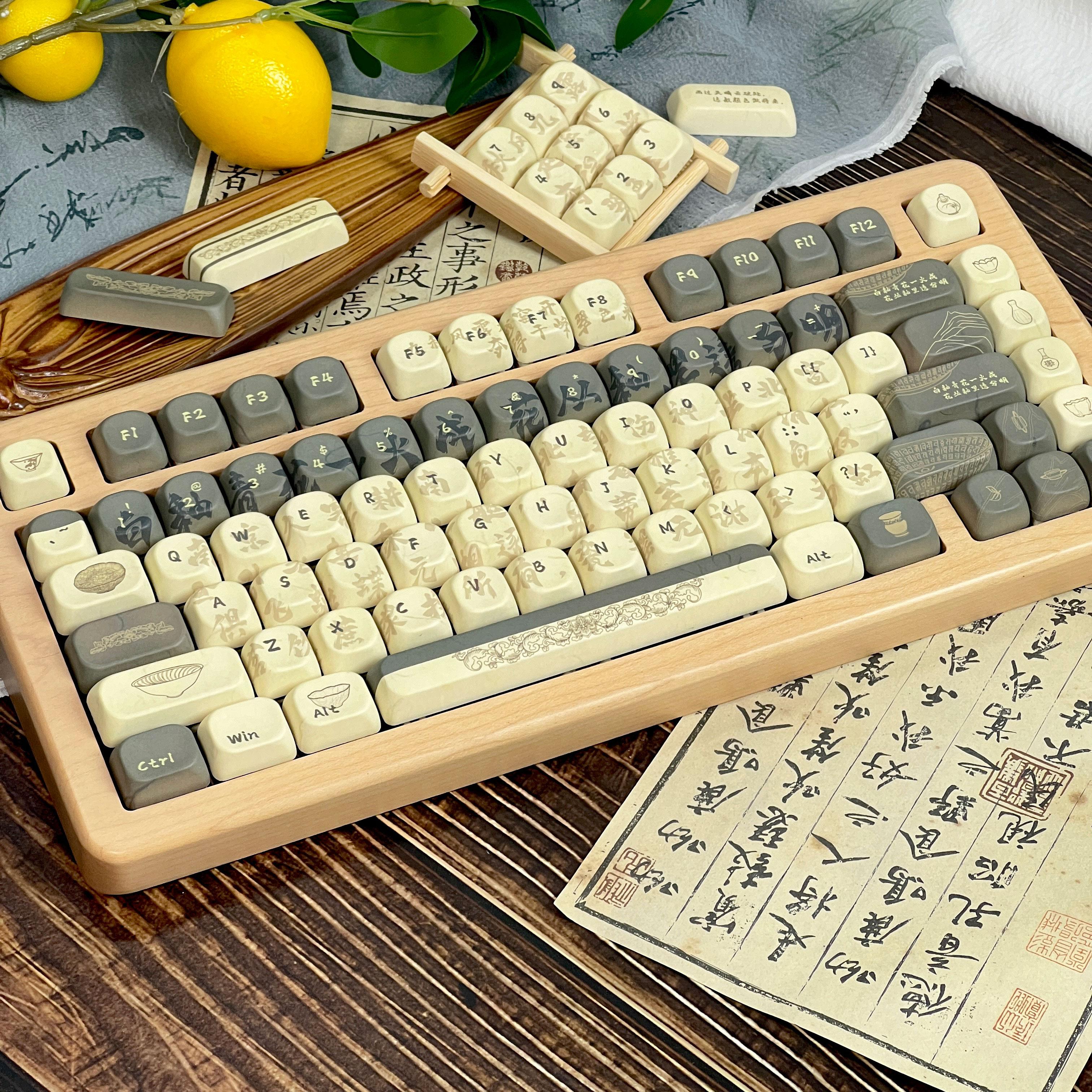 嗨元创浮光窑开原厂侧刻moa机械键盘键帽PBT全五面热升华