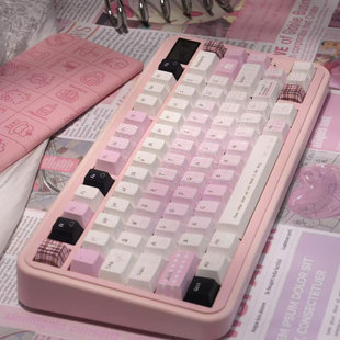 创心事系列原厂不透可爱少女moa机械键盘键帽PBT全五面热升华 嗨元