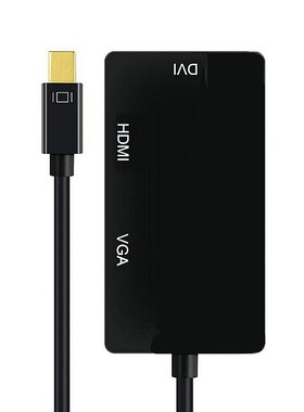 厂家厂家雷电mini dpto hdd vgadvi三合一转接线 迷你DP转换器108