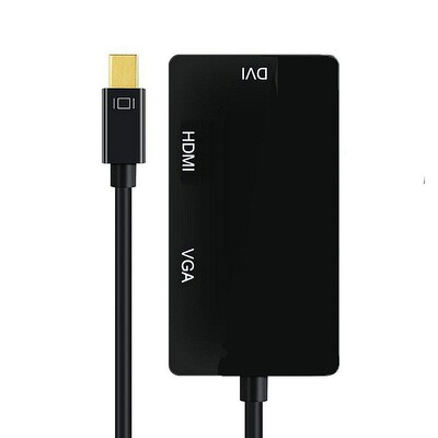 厂家厂家雷电mini dpto hdd vgadvi三合一转接线 迷你DP转换器108
