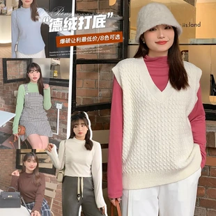 200斤微胖mm大码 基础款 春季 女装 女 冬季 加厚多色高领打底衫