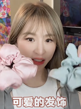 王心凌同款推荐发圈缎面大肠发圈法式复古气质头绳女简约百搭发绳