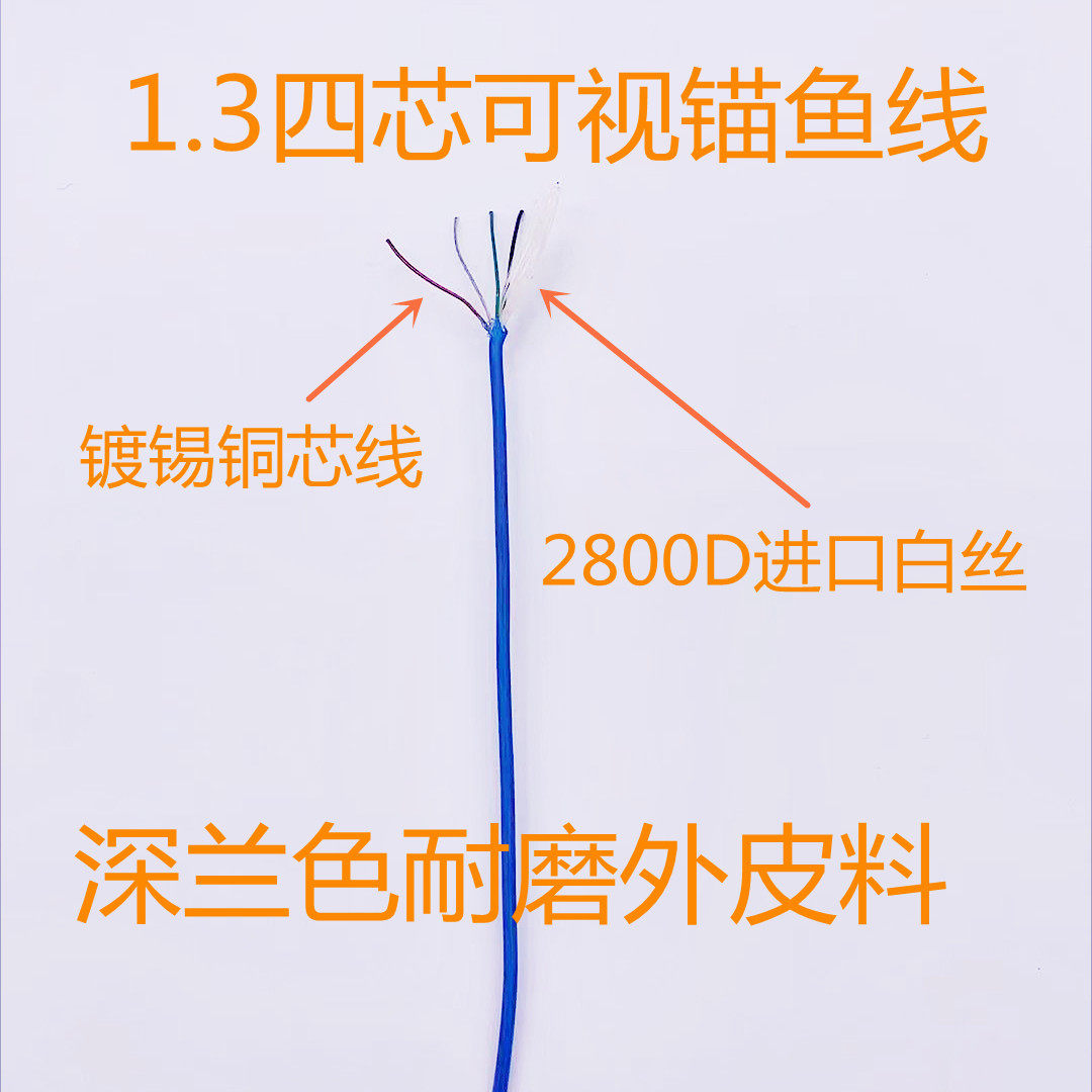 1.3四芯蓝色可视锚鱼线28