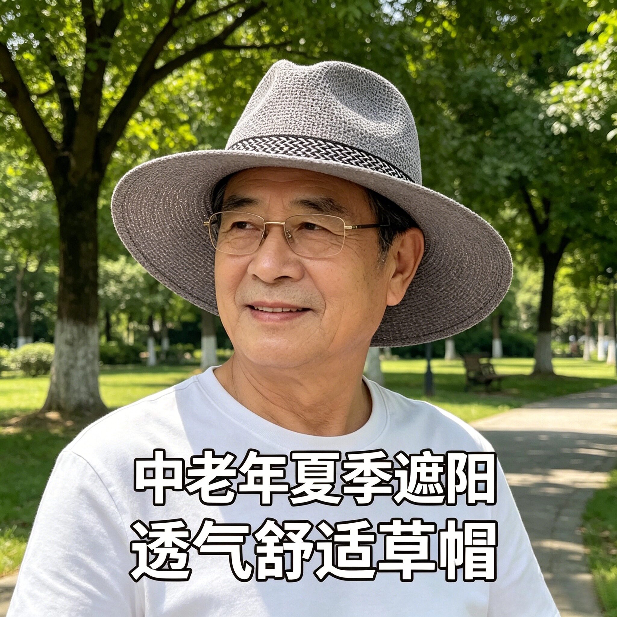 帽子男士夏季爸爸草帽海