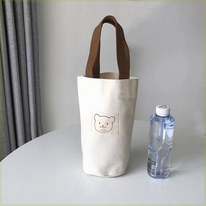 帆布包手提袋2022新款水杯袋上班小拎包单肩手腕小包手提老年人包