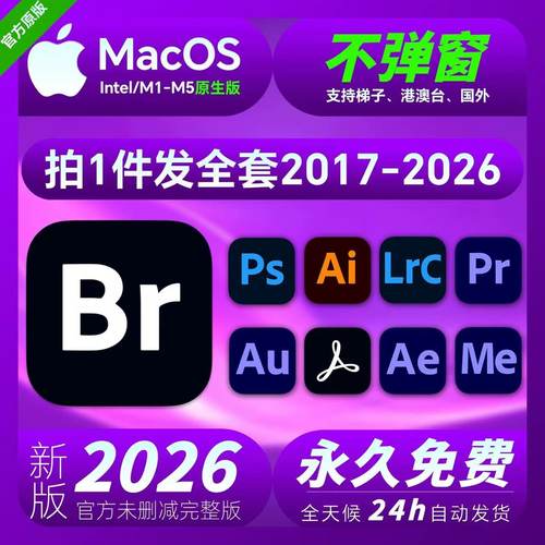 Br软件2026/2025安装包macm1m2m3m4m5远程安装Adobe Bridge永激活