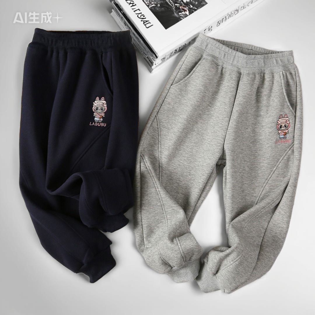 女童儿童运动裤冬款加绒新款男女童休闲裤收腿长裤韩版童裤卫裤