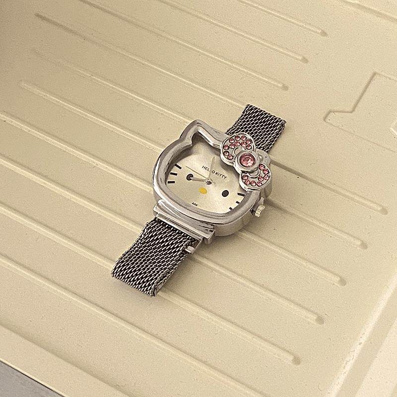 卡通猫咪手腕表女士轻奢小众