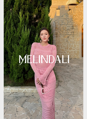 MELINDA LI【澳白针织套】法式度假风镂空珍珠装饰针织毛衣套装