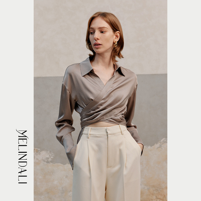 长袖醋酸早秋新品法式优雅