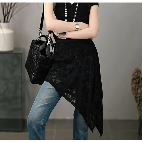 网红流行爆款半身裙搭配牛仔裤