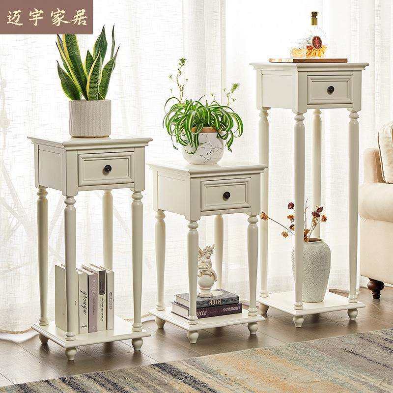 全实木美式花架置物架客厅多层小茶几沙发边几角几床头柜床边柜,电子元器件市场,其它元器件,淘宝优惠券,粉丝福利购,淘宝优惠卷