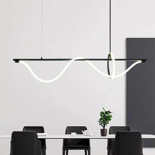 现代艺术吊灯餐厅灯简约现代轻奢创意吧台茶室长条餐设计师桌吊灯