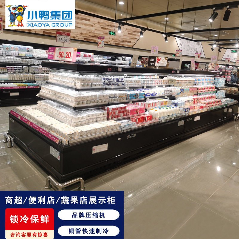 小鸭多伦多商用风幕展示柜饮料奶制品蔬果饮料展示柜熟食保鲜柜