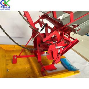 手摇式插秧机双行人力步退式秧苗机人工拔秧插秧机