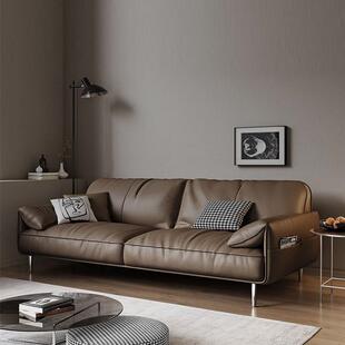 办公沙发真皮简约商务接待室会客区休闲办公室沙发茶几组合三人位