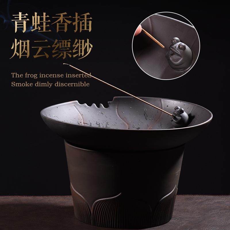 复古紫陶荷韵建水茶渣缸大号茶盅水盂创意中式带盖过滤茶渣桶茶洗,电子元器件市场,其它元器件,淘宝优惠券,粉丝福利购,淘宝优惠卷