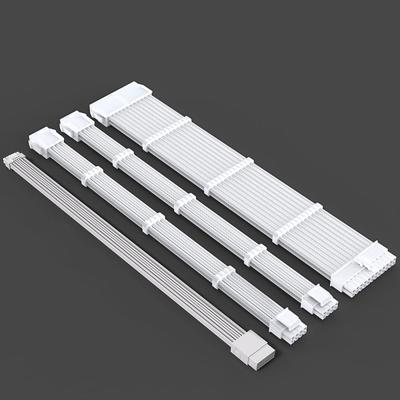 4条装尼龙编织网主板24PINCPU8PIN显卡16PIN30cm电脑延长线