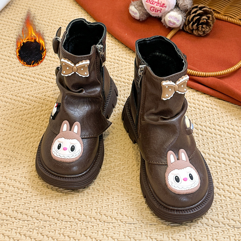 女童马丁靴2025新款秋冬加绒儿童棕色洋气短靴女孩公主皮靴潮酷靴,童鞋/婴儿鞋/亲子鞋,皮靴,淘宝优惠券,粉丝福利购,淘宝优惠卷
