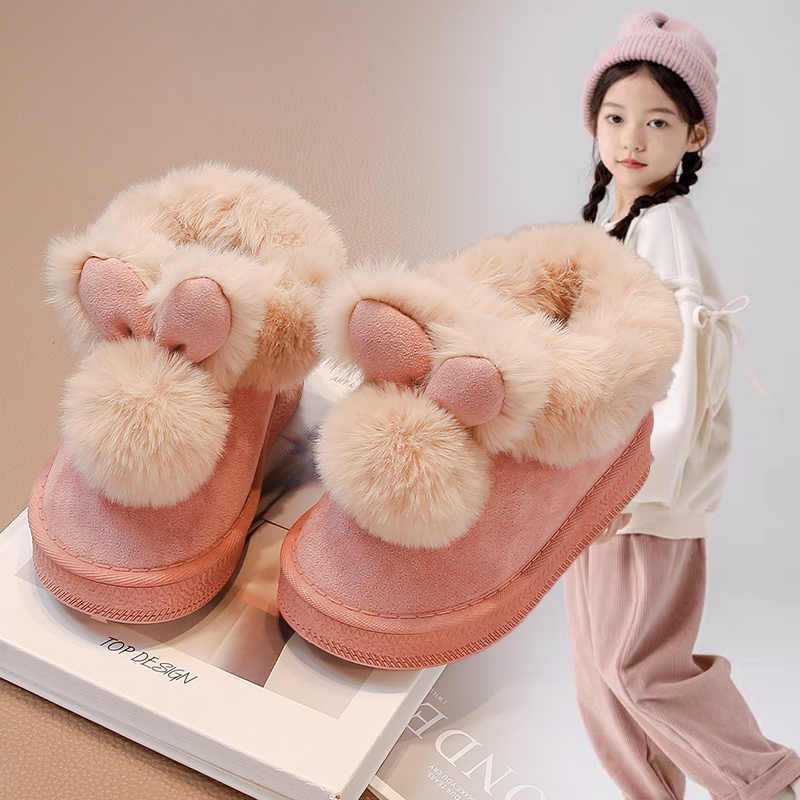 儿童毛毛鞋2025冬季新款女童雪地靴防滑保暖女孩加绒加厚棉鞋粉色,童鞋/婴儿鞋/亲子鞋,雪地靴,淘宝优惠券,粉丝福利购,淘宝优惠卷