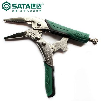 SATA/世达五金工具尖嘴带刃快速释放大力钳71305/71306钳子