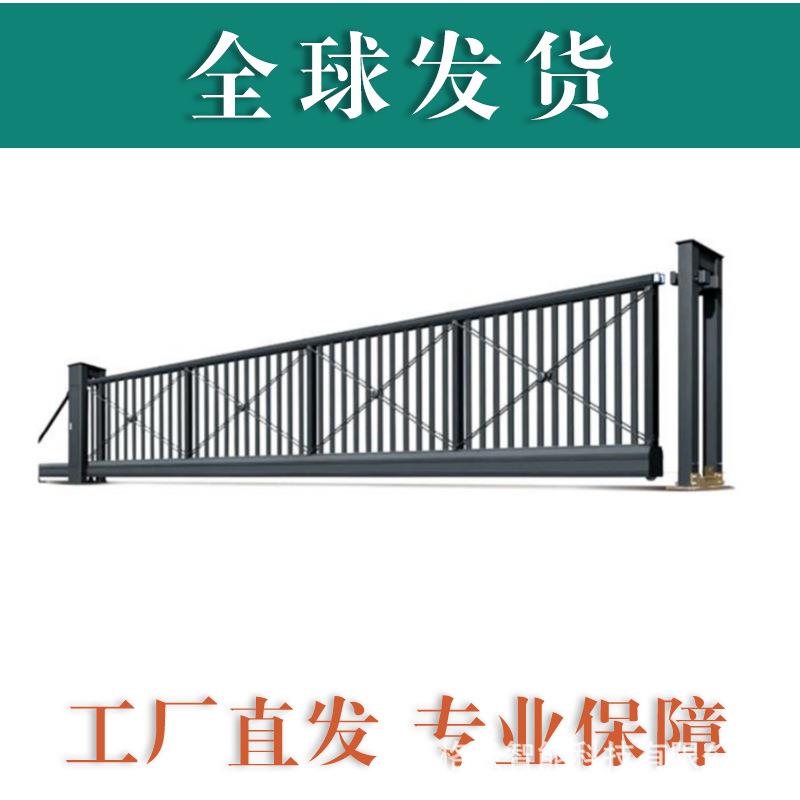 铝合金电动无轨悬浮平移直线分段伸缩防盗工厂学校别墅不锈钢大门