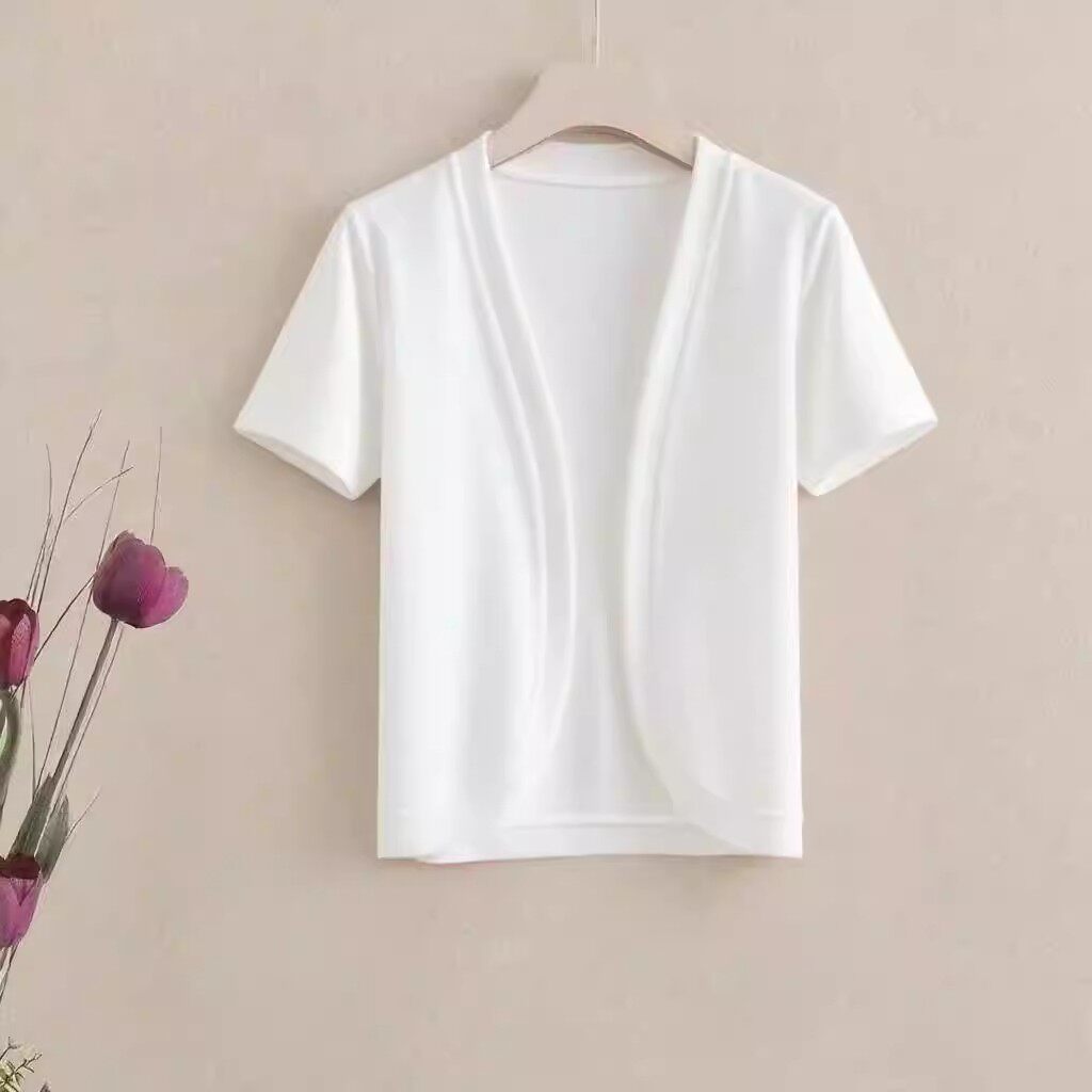 2026夏季新款女士搭配裙子旗袍高档凉感披肩防晒上衣外搭薄款纯色