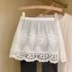 白色蕾丝A字半身裙女高腰显瘦防走光叠穿打底短裙百搭屁帘高级感
