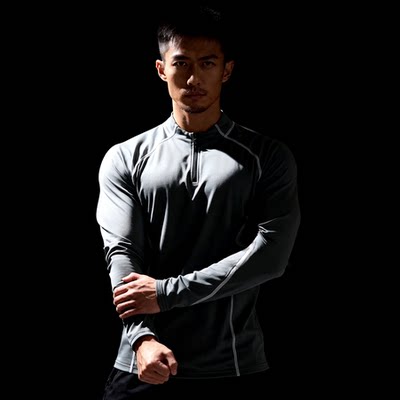 健身训练服男士长袖速干弹力
