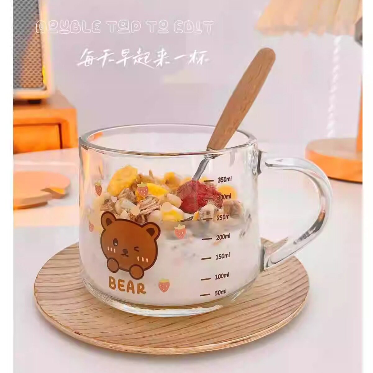 早餐碗ins透明水杯女玻璃