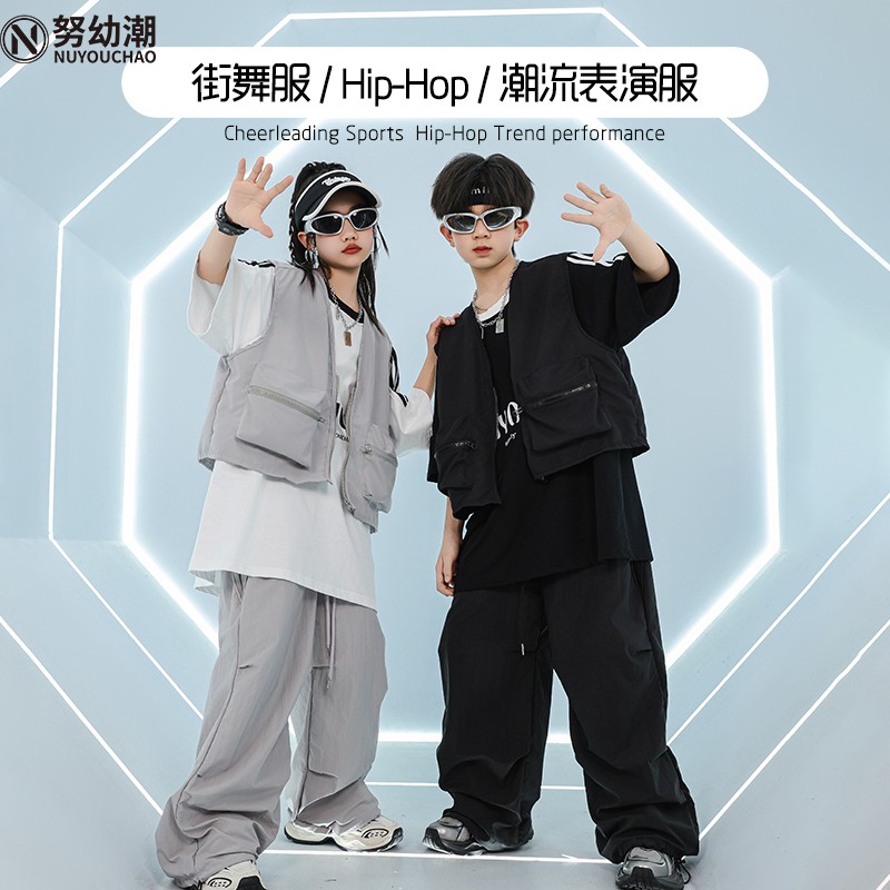 街舞儿童潮服中大童hiphop潮流套装