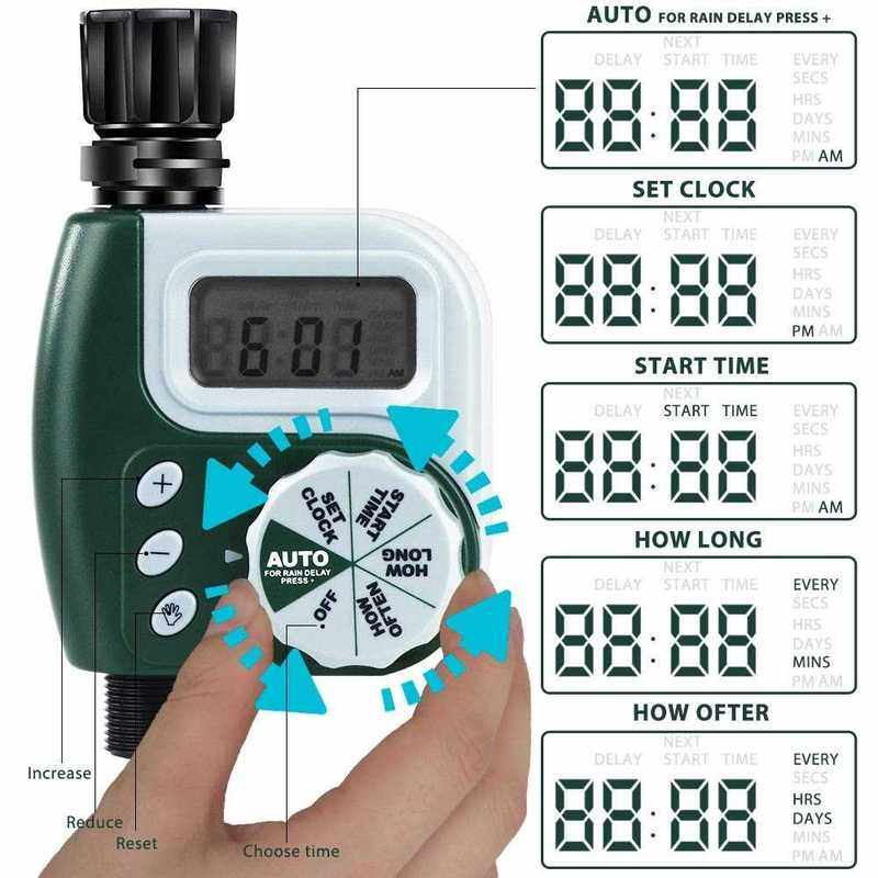 garden watering timer irrigation controller plastic programm