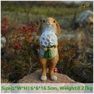 cute Easter rabbit Desk decoration fairy garden bunny animal