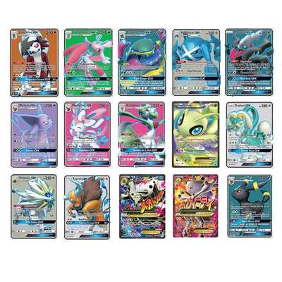 New Pokemon French Card GX MEGA Shining Cards Game Battle C